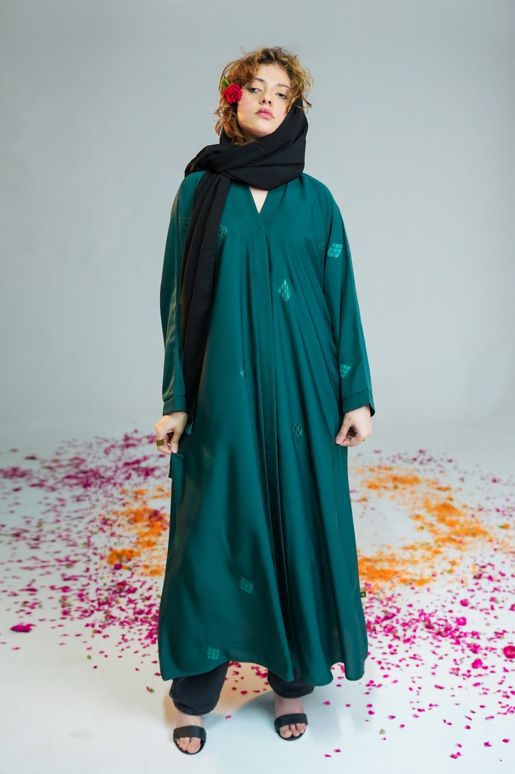 Zahara Hooded Abaya - Burgundy