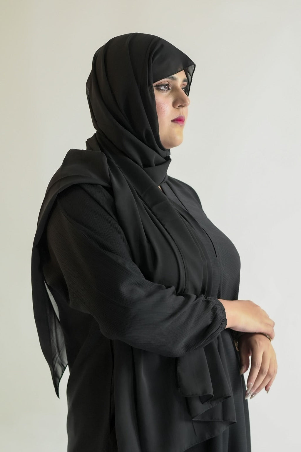 Black Chiffon Scarf