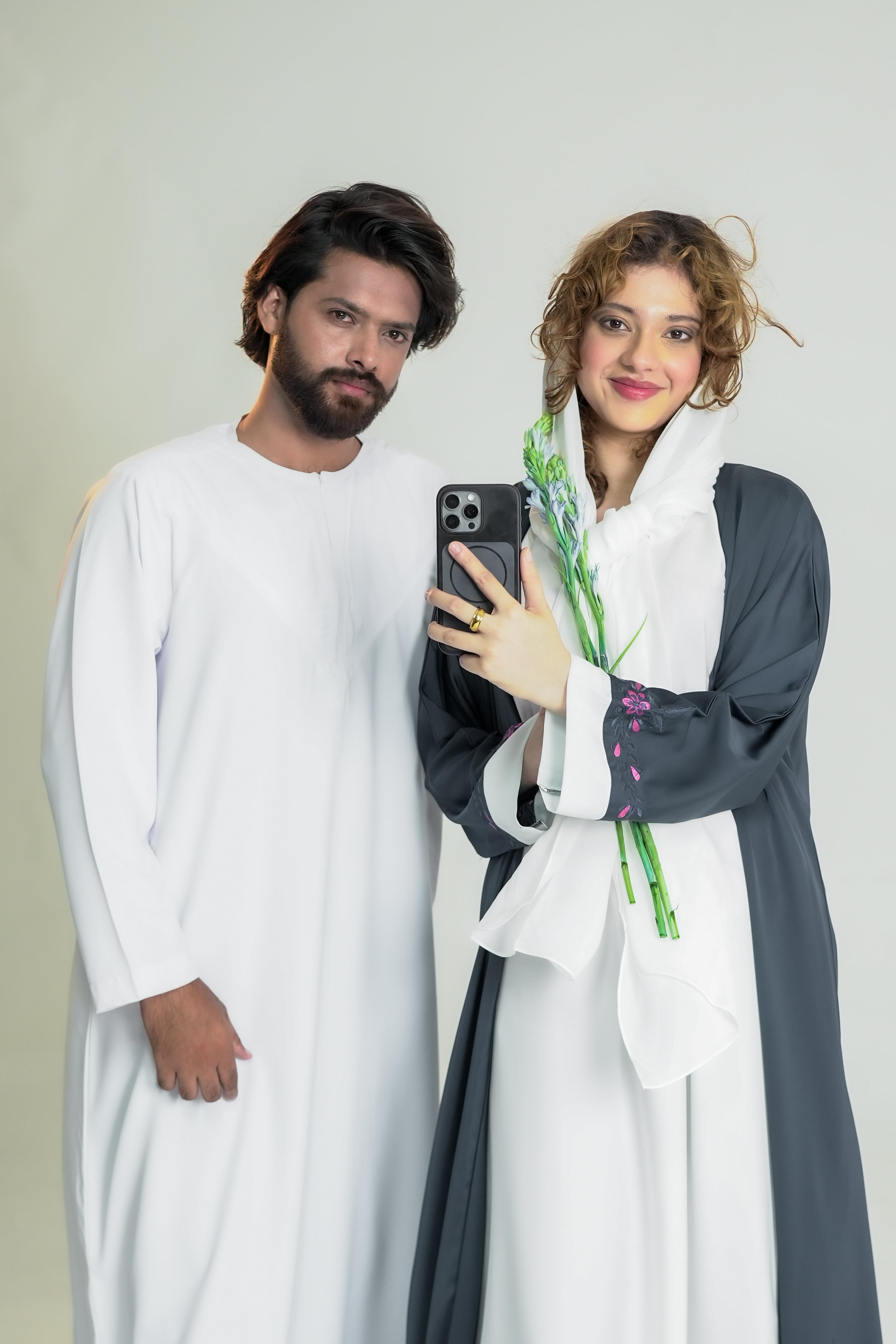 Couple wearing IMAN APPAREL modest fashion